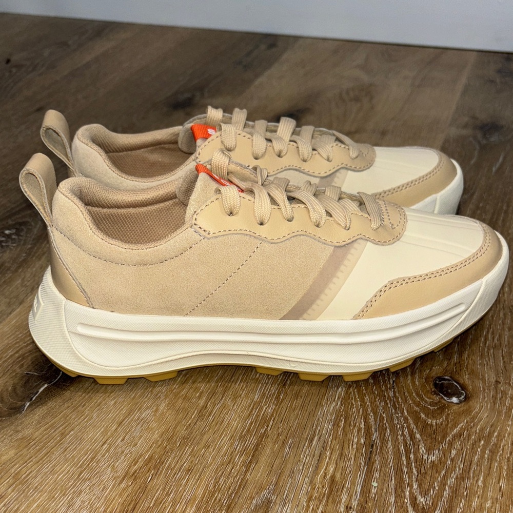 Sorel Women's Beige and Orange Accent Sneakers - Picture 3 of 9